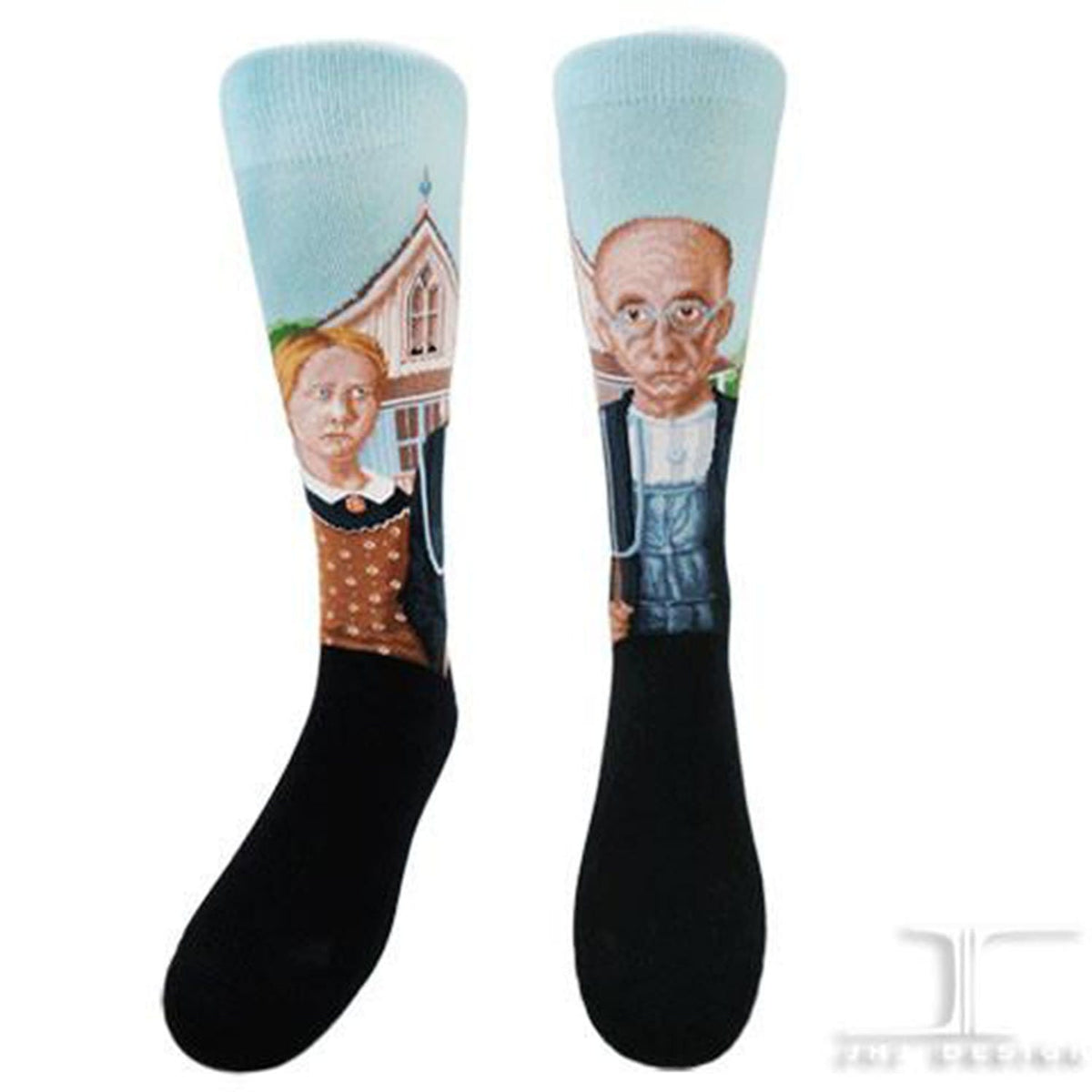 American Gothic Socks Unisex Crew Sock blue