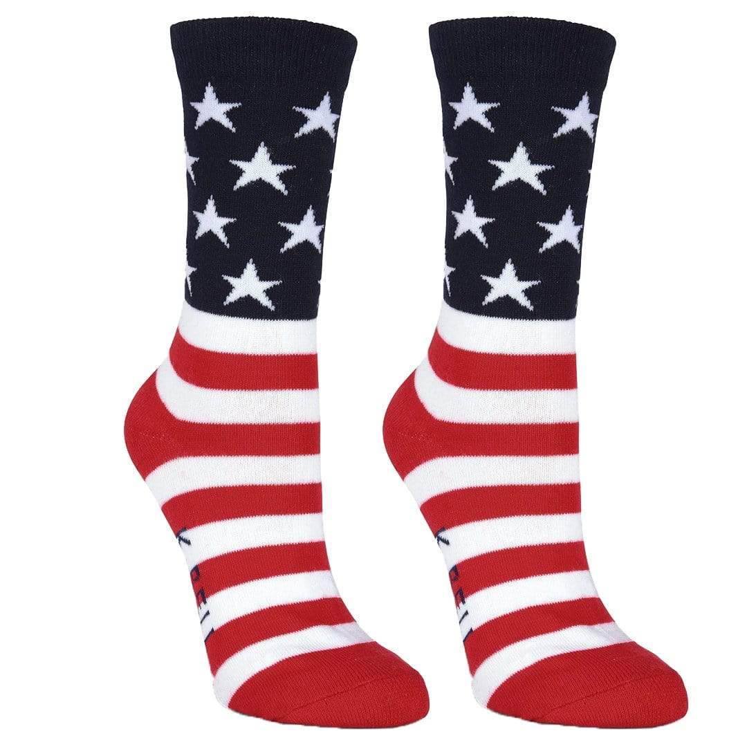 American Flag Sock Crew Socks for Women John's Crazy Socks