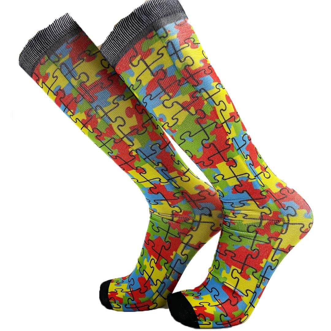 Autism Awareness Socks Unisex Knee High Sock multi