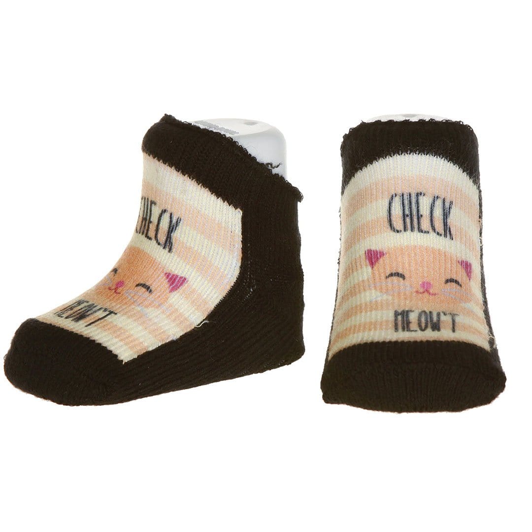 Check Meow&#39;t Socks - Baby Socks 0-6 Months Yellow