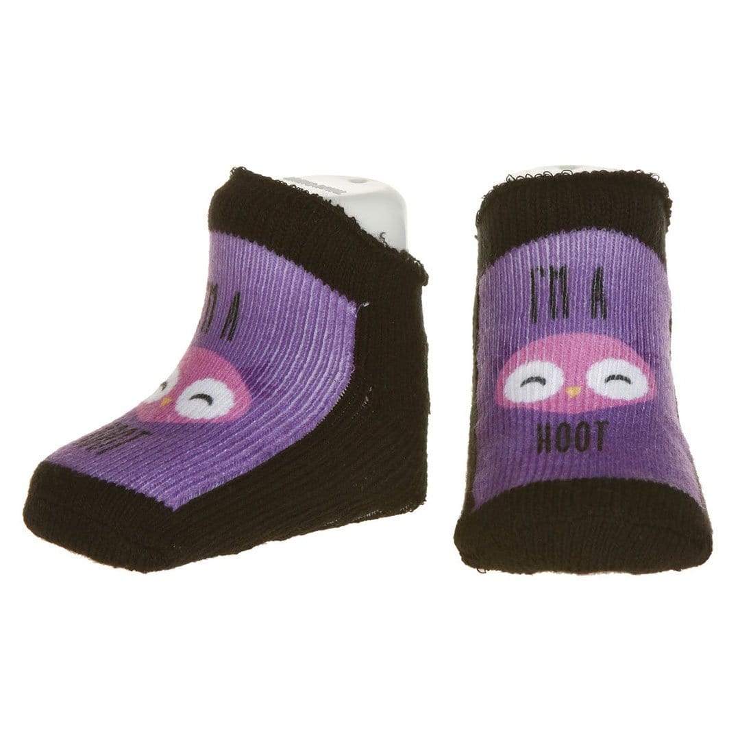 I&#39;m a Hoot Socks Baby Sock 0-6 Months Purple