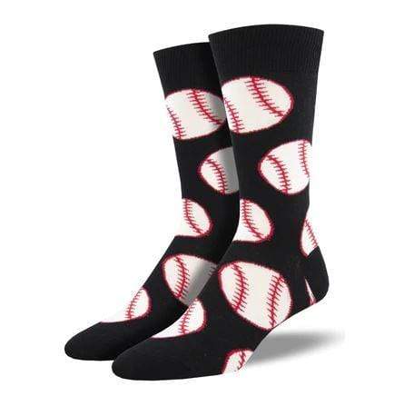 Out To The Ballgame Socks Men’s Crew Sock Shoe Size 7-12 / Dark Gray