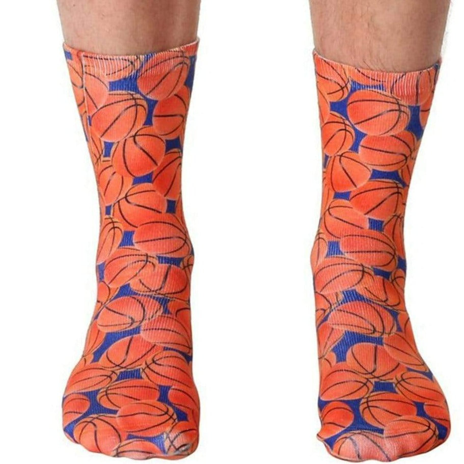 Basketball Socks Unisex Crew Sock Orange