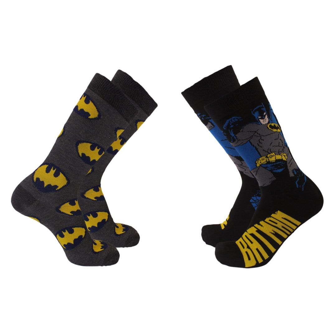 Batman Socks  2 Pack Black / Grey