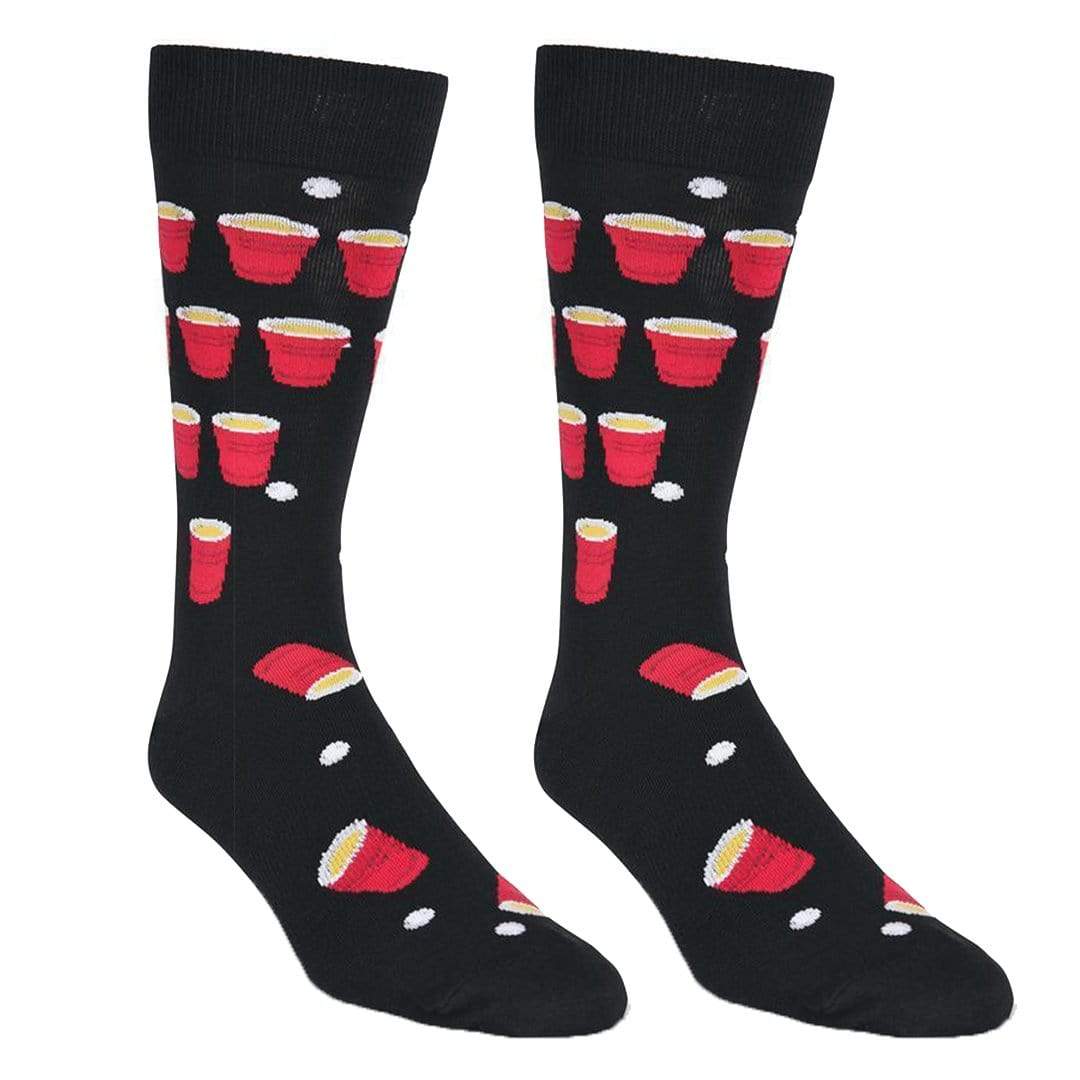 Beer Pong Sock Men’s Crew Sock Black
