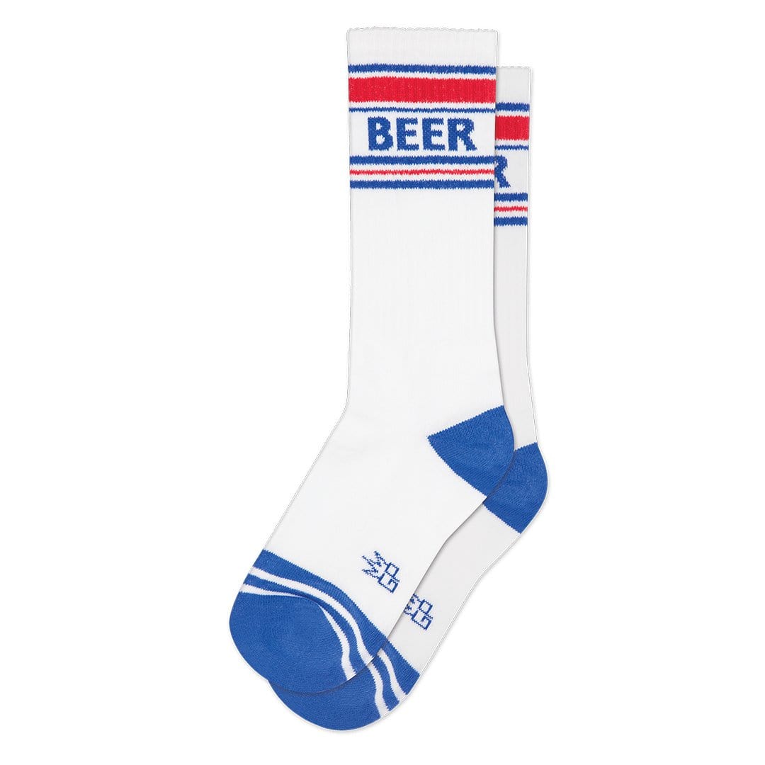 Beer Socks Unisex Crew Sock White