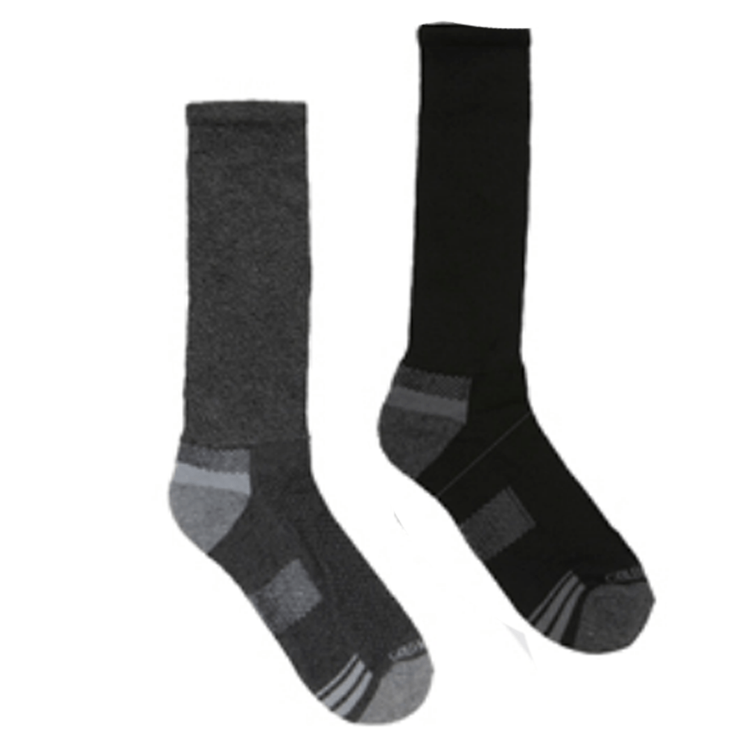 Diabetic Men's Athletic Crew Socks 2 Pack Grey