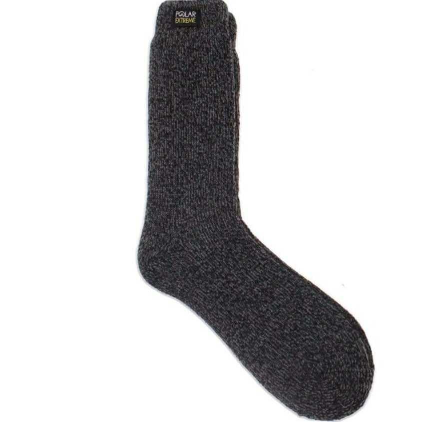 Polar Extreme Heat Men&#39;s Marled Heavy Brushed Socks Men&#39;s / Black