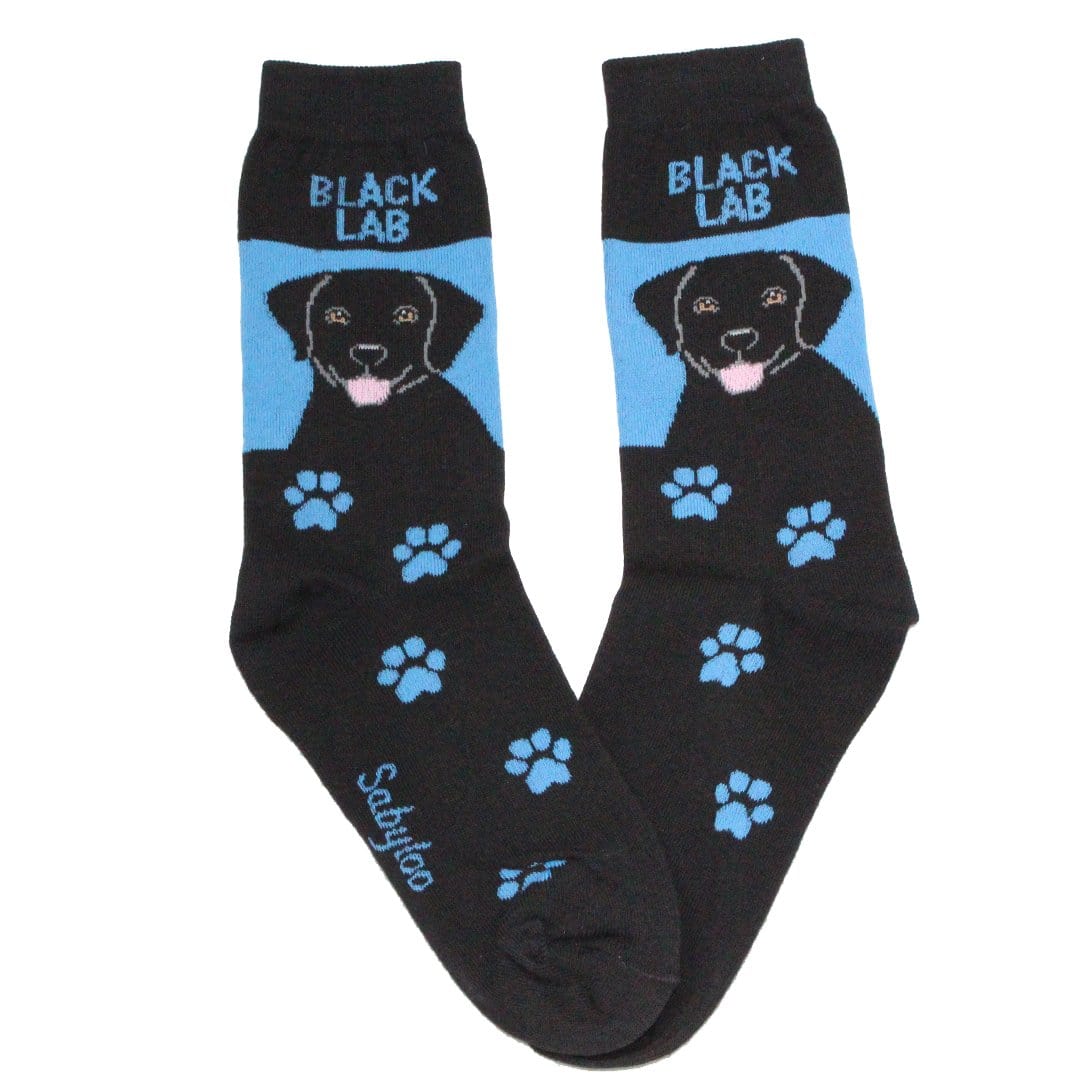Black Labrador Retriever Dog Socks Unisex Crew Sock Women / black