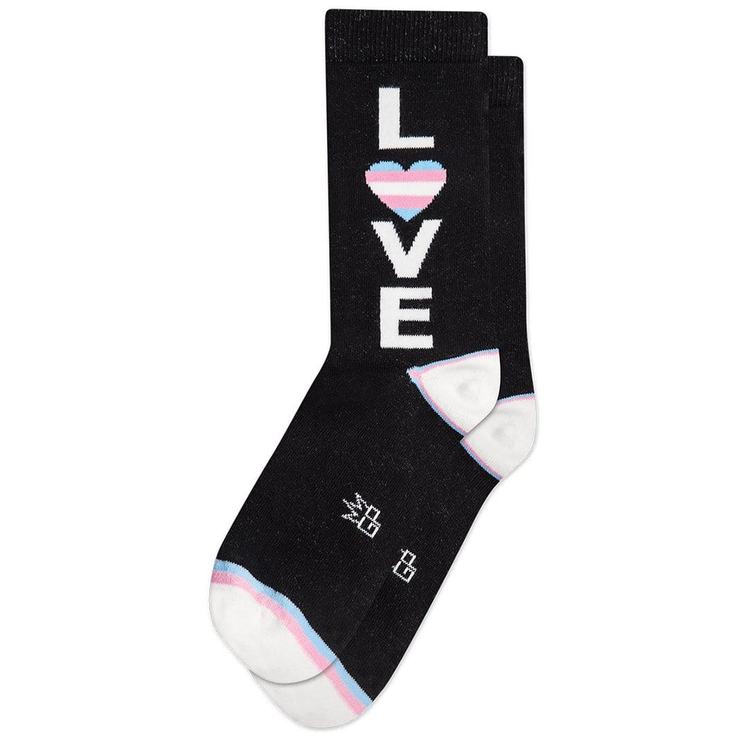 Love Socks Unisex Crew Sock Black