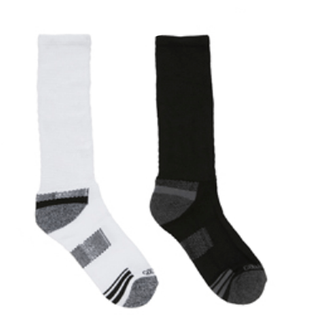 Diabetic Men's Athletic Crew Socks 2 Pack Black