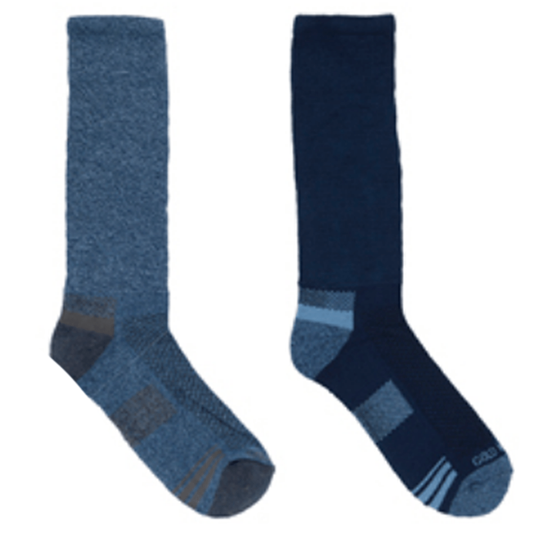 Diabetic Men&#39;s Athletic Crew Socks 2 Pack Denim