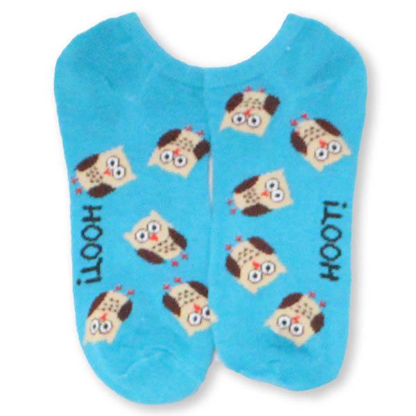 Owls Low Cut Socks Women's No Show Sock Blue