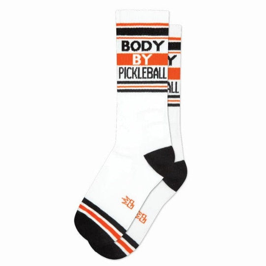 Body By Pickleball Unisex Crew Socks White
