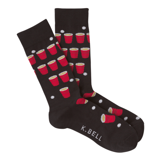 Beer Pong Sock Men’s Crew Sock Black