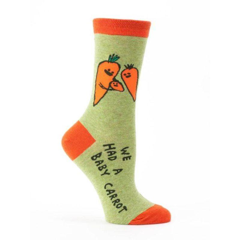 Baby Carrot Socks Women&#39;s Crew Sock green