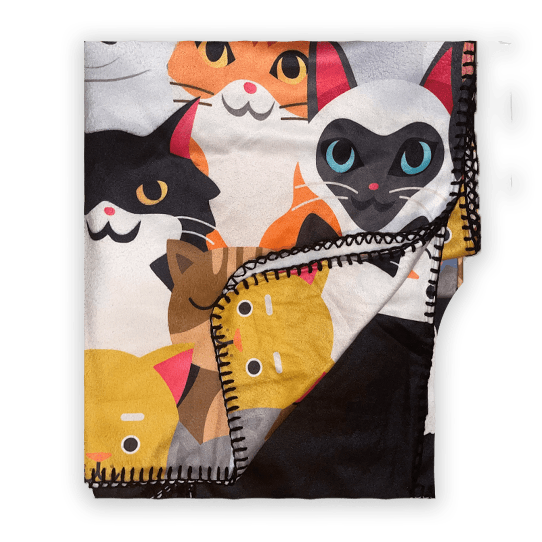 Cat Rescue Fleece Blanket Multi