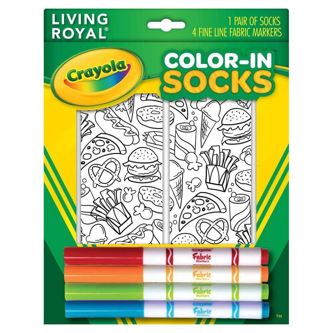 Snack Attack Color In Socks - Ankle Sock White