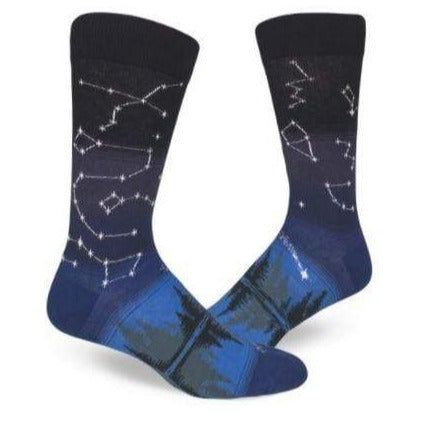 Constellations Men's Crew Socks Blue and Black