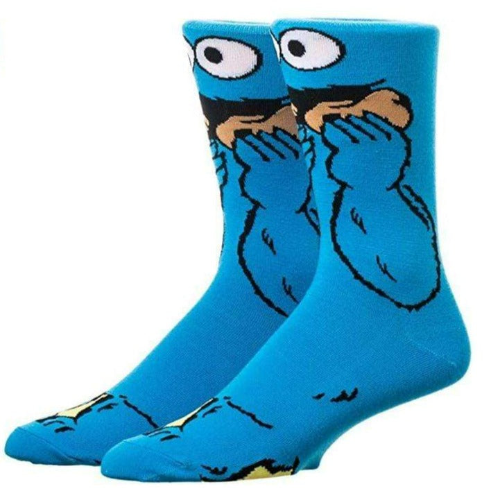 Cookie Monster 360 Crew Sock Blue