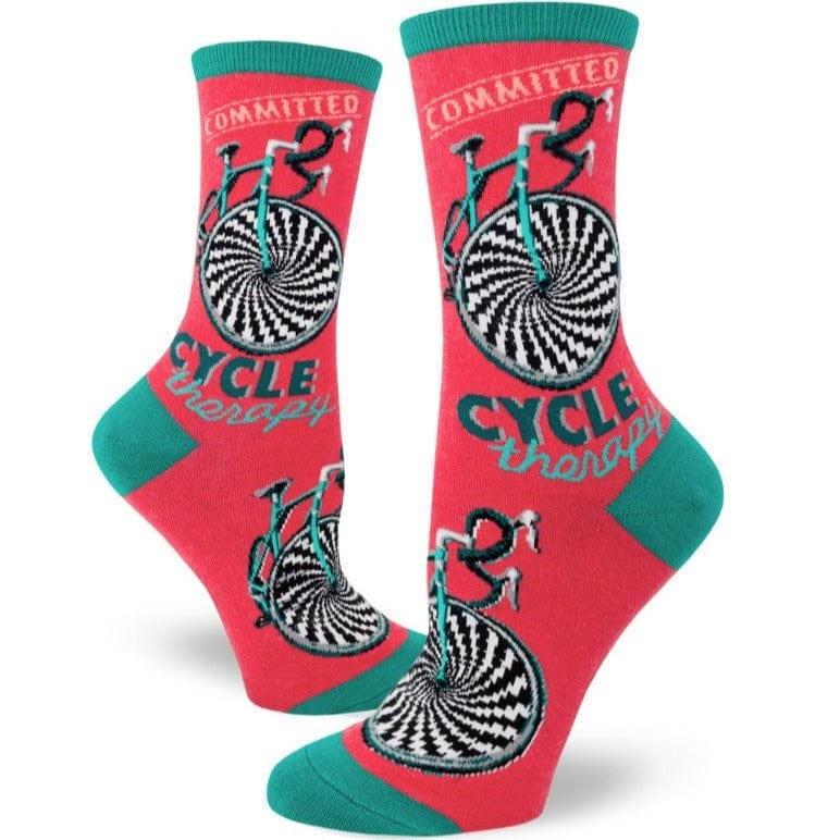 Cycle Therapy Women's Crew Socks Red
