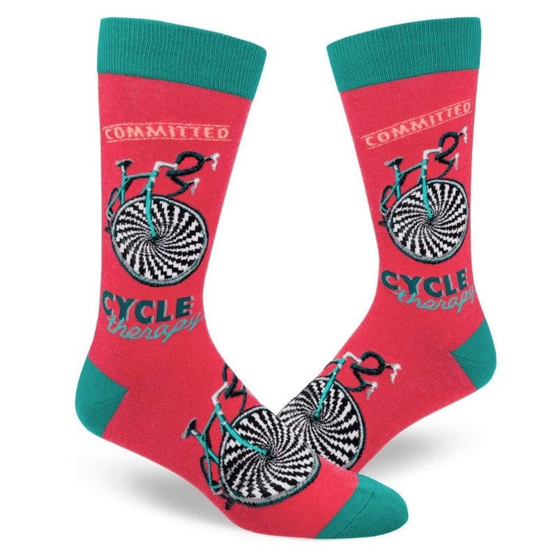 Cycle Therapy Men's Crew Socks Red