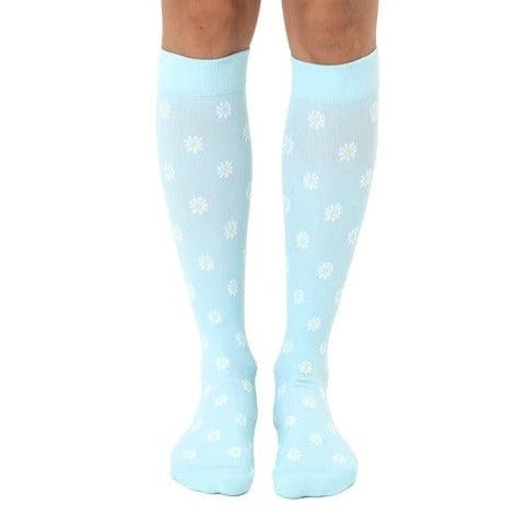 Daisy Unisex Compression Socks Blue