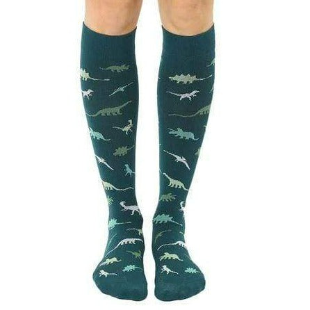 Dino Compression Socks Green