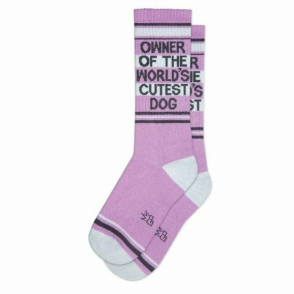 Owner Of The World's Cutest Dog Unisex Crew Socks Lavender