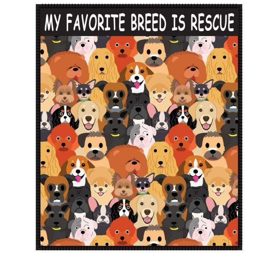 Dog Rescue Fleece Blanket Multi
