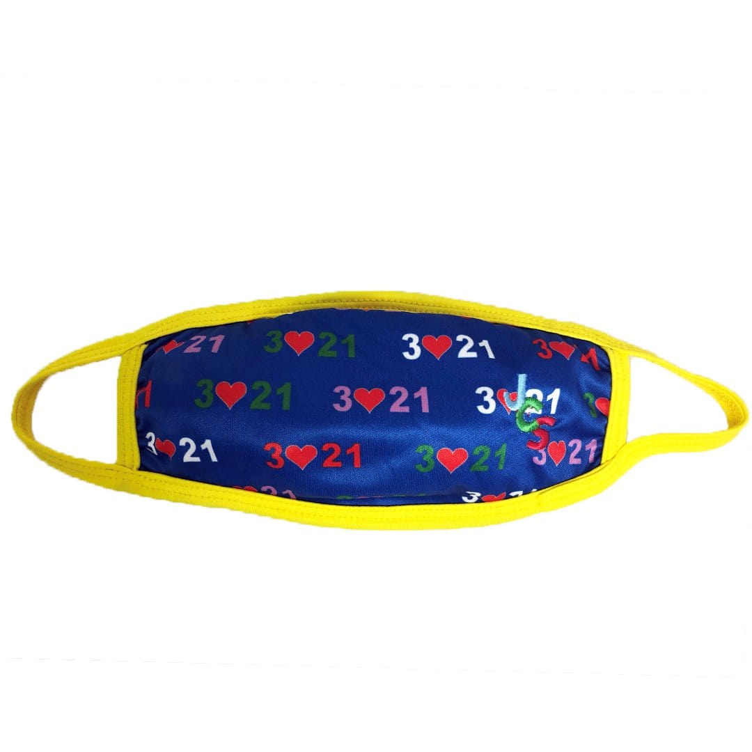 Down Syndrome Awareness Face Mask Blue