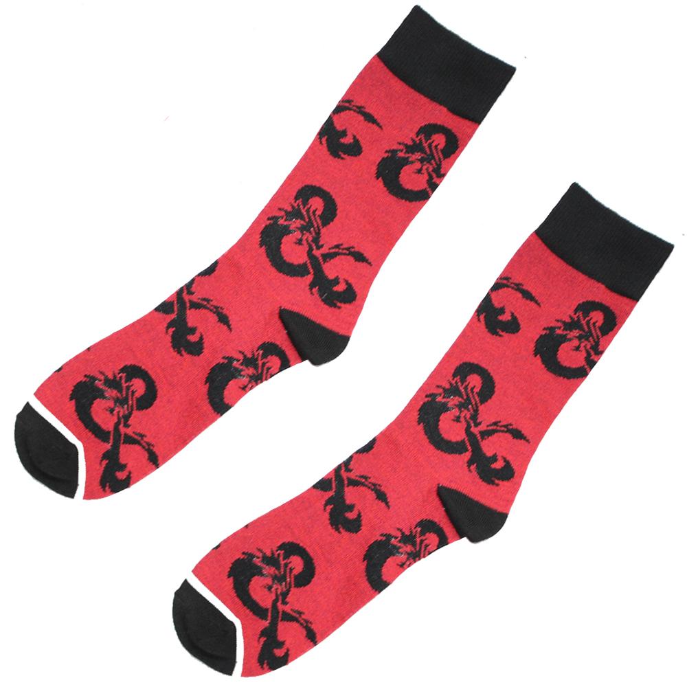 Dungeons & Dragons Socks  AOP Crew Sock red