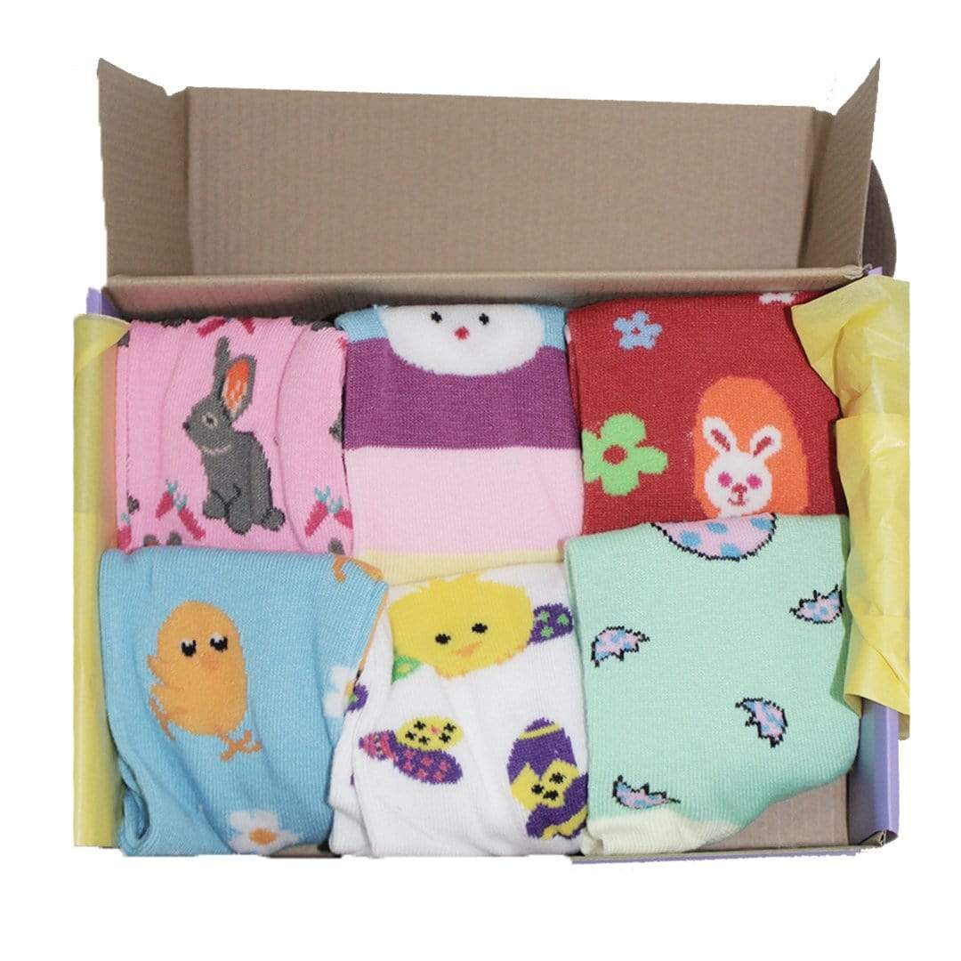 Easter Box of 6 Socks Multi