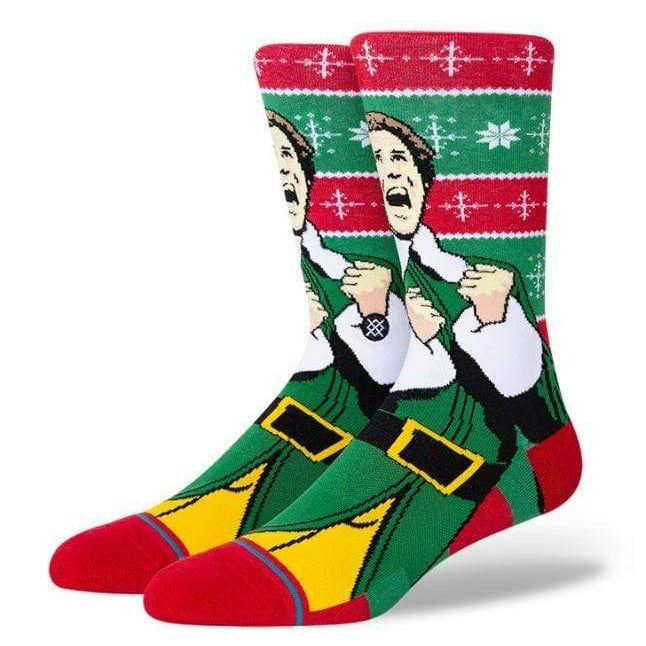 Cold Outside Elf Men's Crew Sock Red