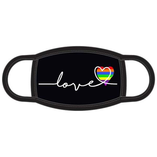 Love Face Mask Black