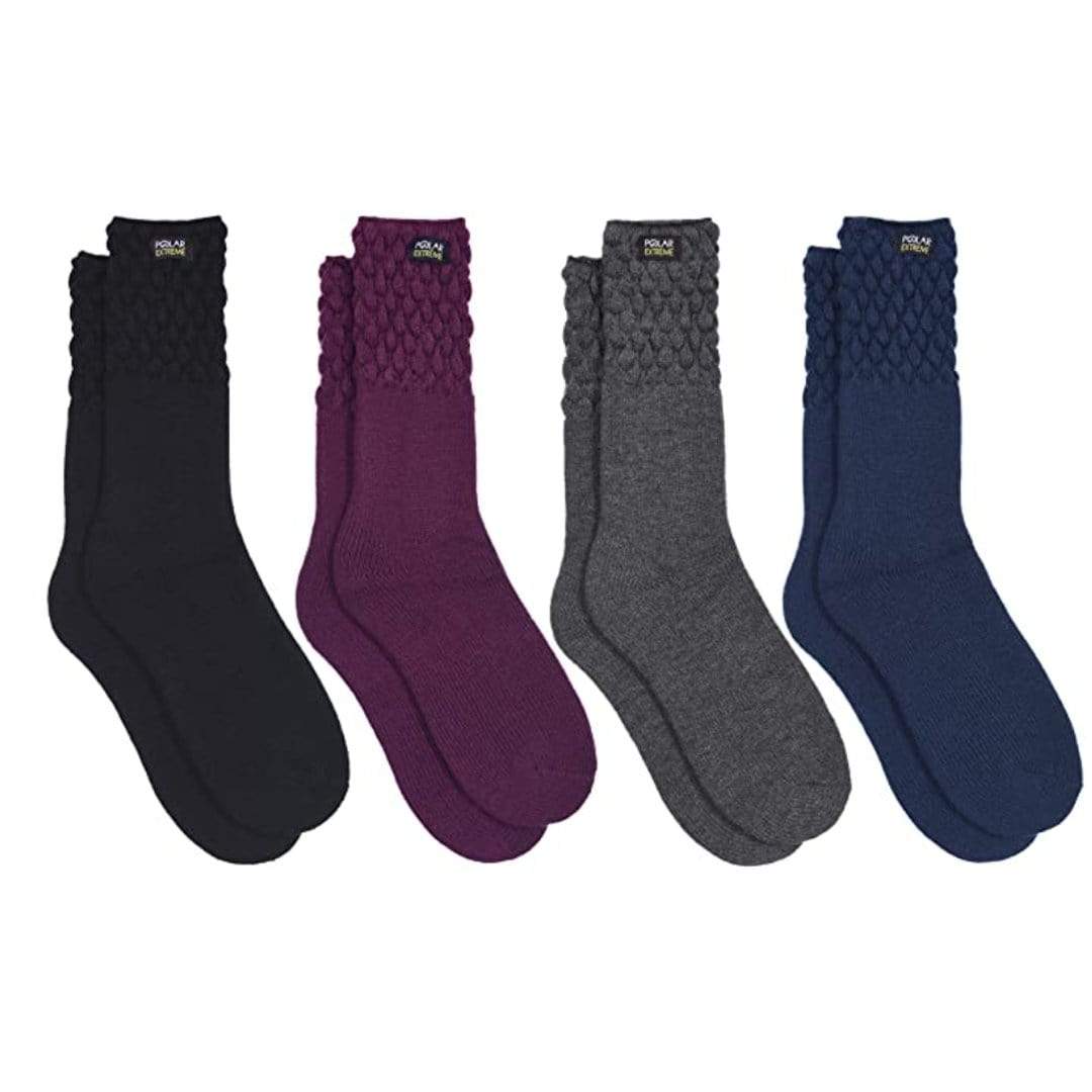 Purple Heat Women&#39;s Sock with Textured Top Women&#39;s / Purple