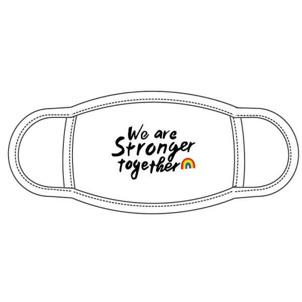 Stronger Together Face Mask white