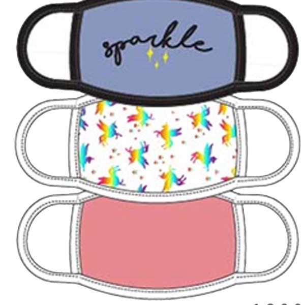 Sparkle Children's Face Mask 3 Pack Pink