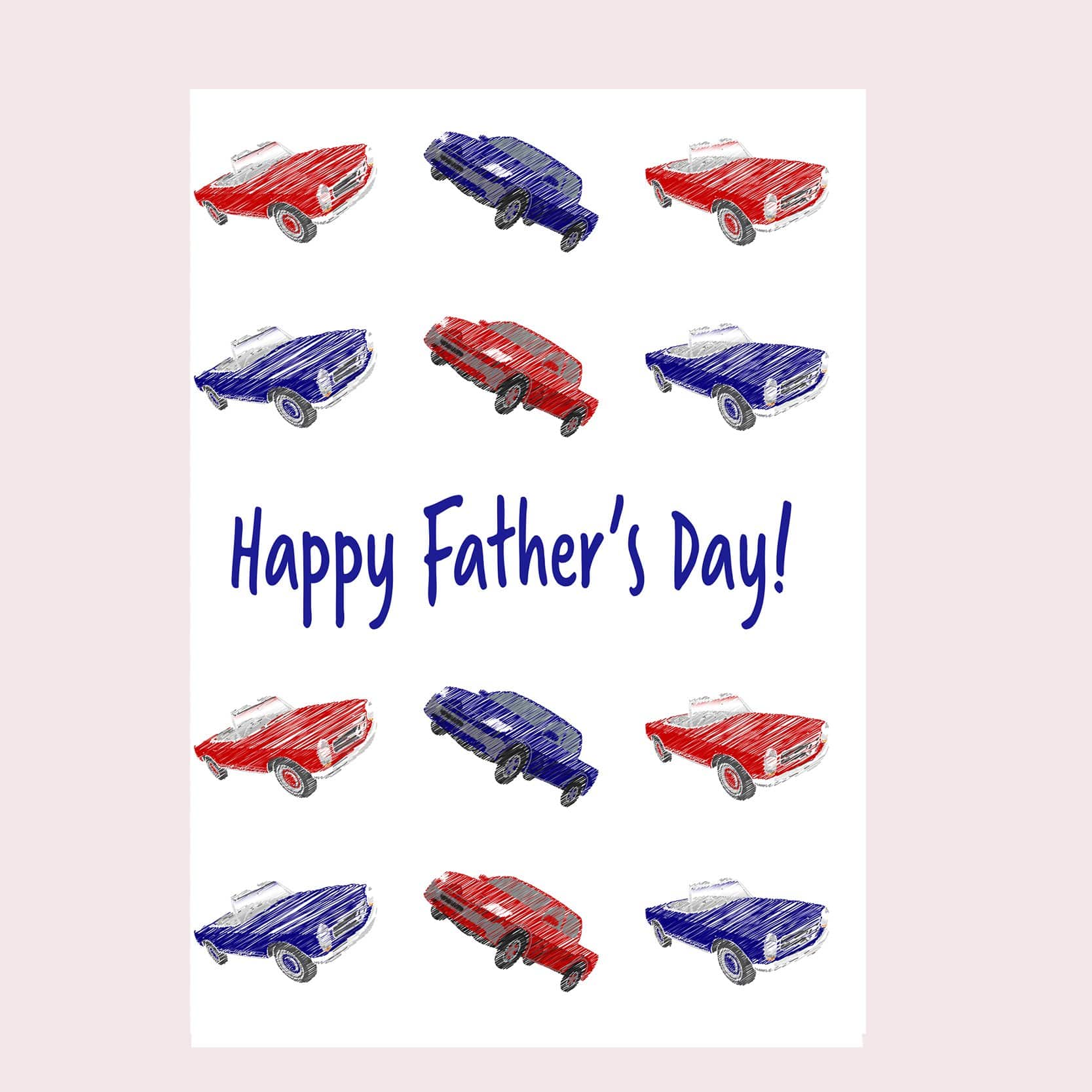 Father's Day Car Greeting Card Single Card