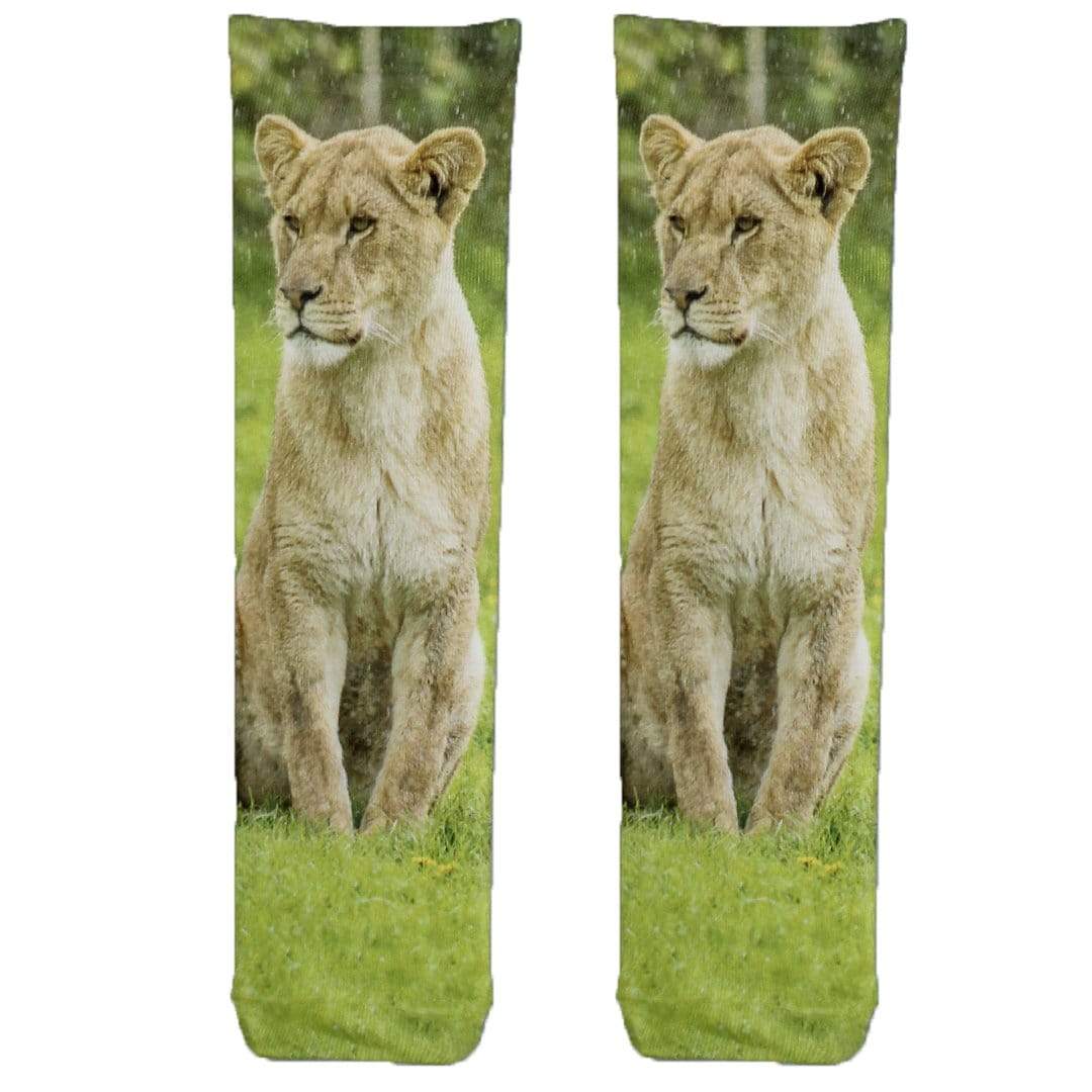 Lioness Socks Unisex Crew Socks Green