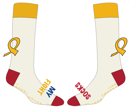 American Cancer Society My Fight Socks Children's Hospital Socks White / 4-6