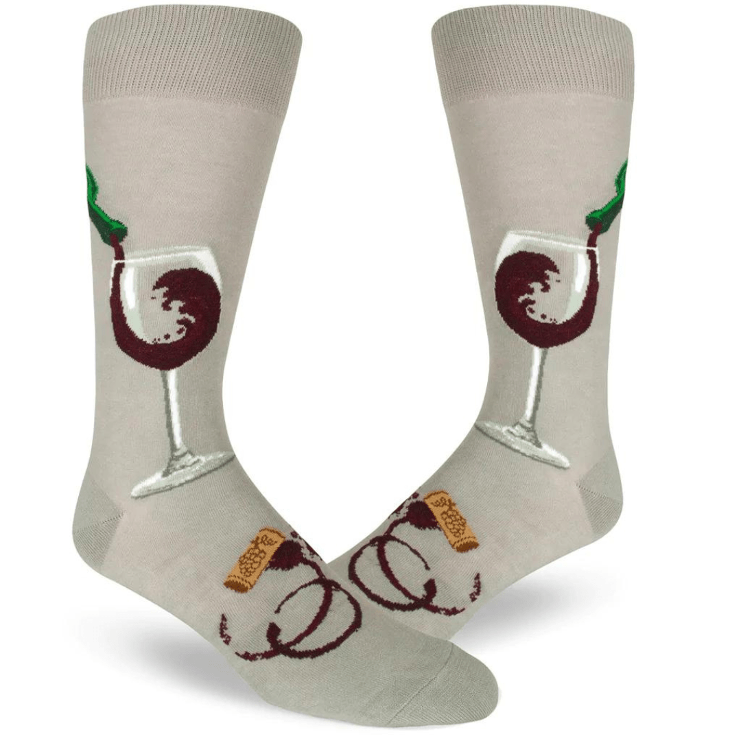 Like A Fine Wine Socks Men’s Crew Sock gray