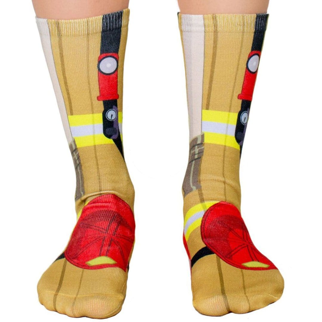 Firefighter Socks Unisex Crew Sock Yellow