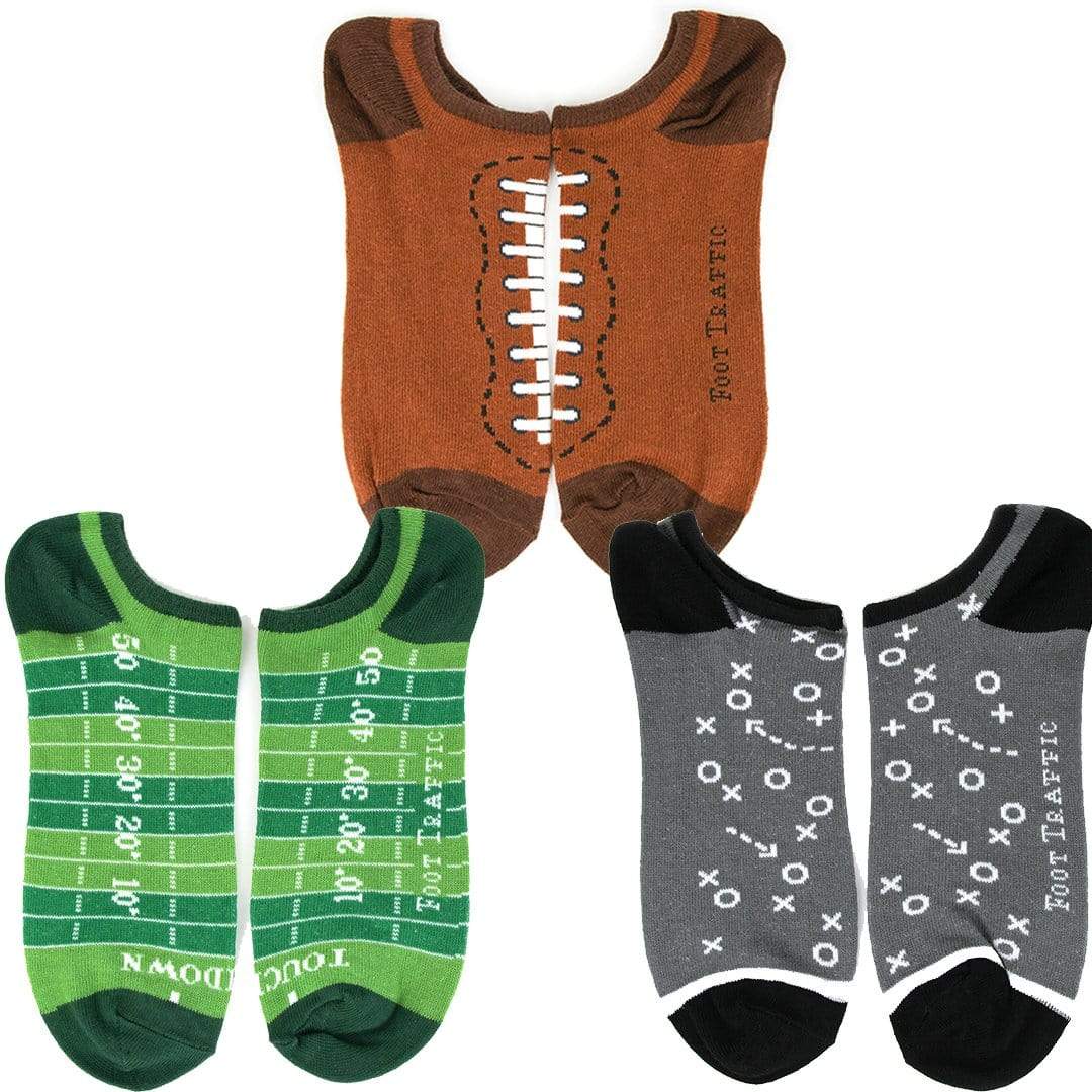 Football No Show Men's 3 Pack Multi