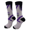 "Forget Me Not" Alzheimer's Awareness Socks Unisex Crew Sock Grey / Women's