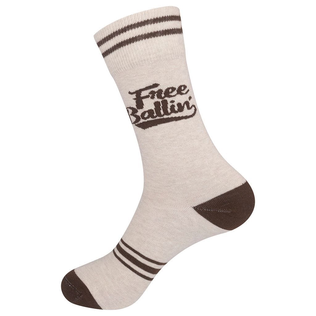 Free Ballin' Unisex Crew socks Tan