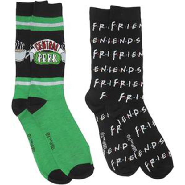 Friends Socks Men&#39;s Crew Sock 2 Pack Black