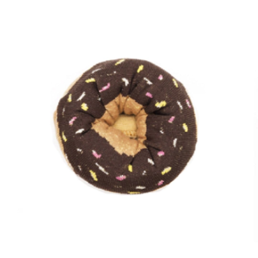 Doughnut Socks Unisex Crew Sock Brown - Fudge Sprinkles