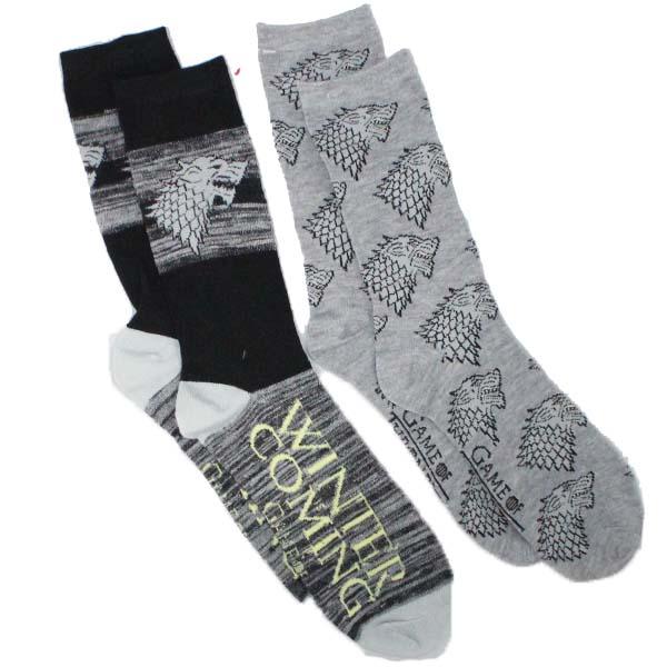 Game of Thrones Winter Is Coming  Crew Sock 2-Pack gray