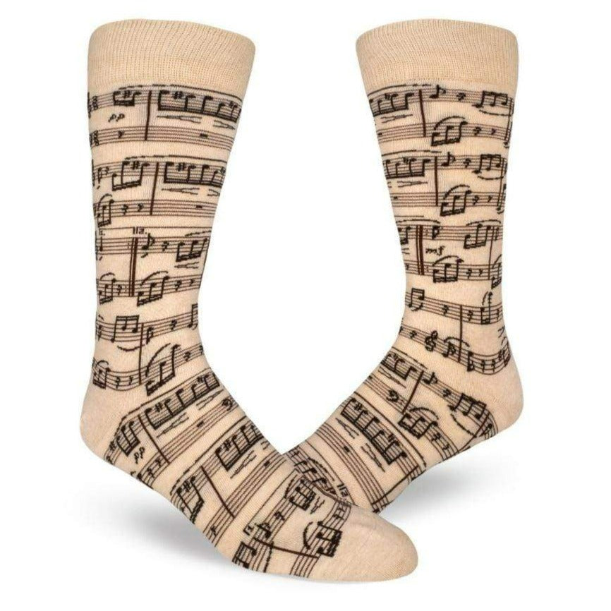 A Genius Composition Men's Crew Socks Ivory